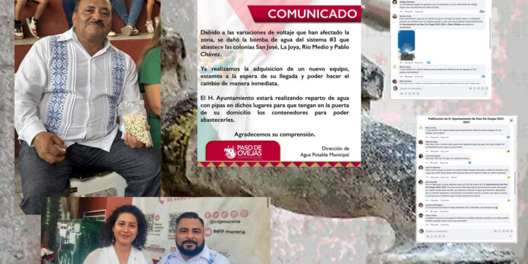 7 DÍAS SIN AGUA EN PASO DE OVEJAS Y ALCALDE DE MORENA NO HACE NADA